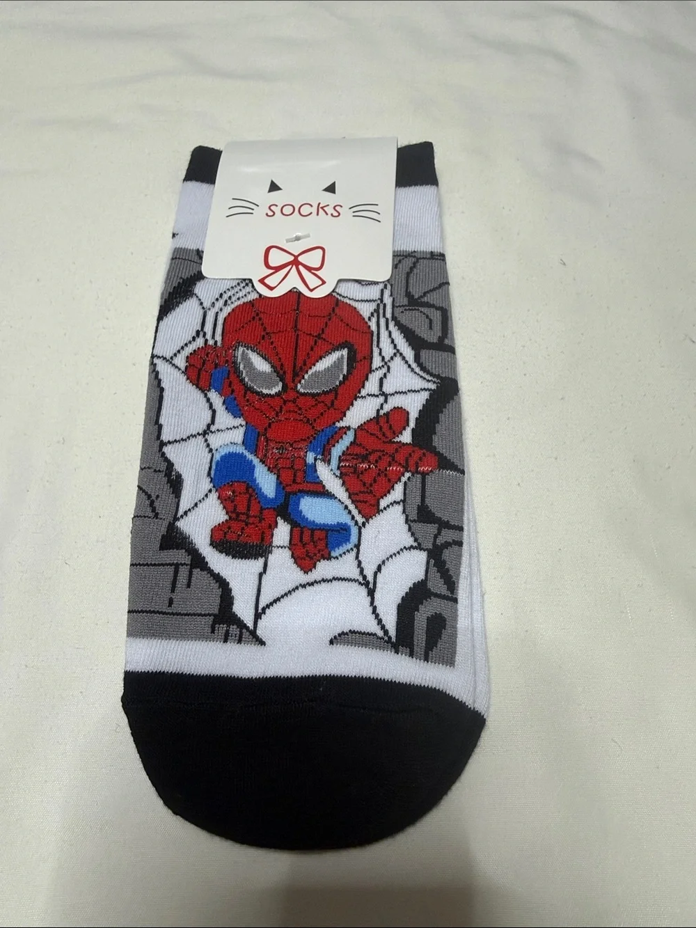 Set of 12 Kids Spider-Themed Ankle Socks - Multicolor (Pack)